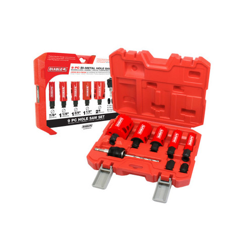 Diablo DHS09SGP 9 Pc General Purpose Bi-Metal Hole Saw Set