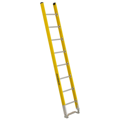 Featherlite Ladders 8' 6108 Fiberglass Straight Ladder, Type 1A, 300 Lb Load Capacity
