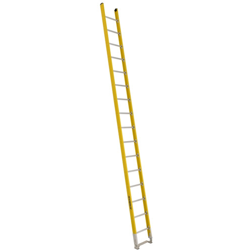 Featherlite Ladders 16' 6116 Fiberglass Straight Ladder, Type 1A, 300 Lb Load Capacity