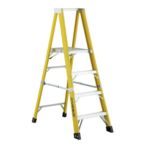 Featherlite Ladders 5' 6505 Fiberglass Platform Step Ladder, Type 1A, 300 Lb Load Capacity