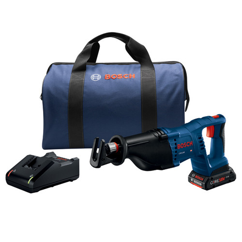 Bosch CRS180-B15 18V 1-1/8 In. D-Handle Reciprocating Saw Kit With (1) CORE18V 4.0 Ah Compact Battery