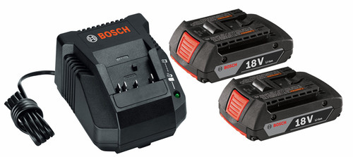 Bosch SKC181-02 3 Pc. 18V Lithium-Ion SlimPack Battery And Charger Starter Kit