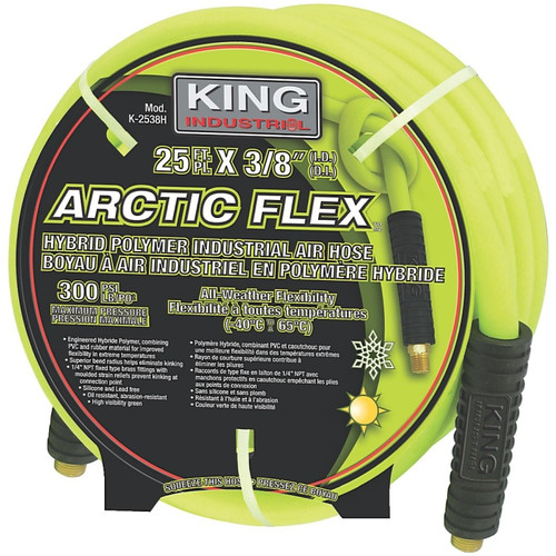 King Canada K-5038H Arctic Flex Industrial Air Hose, 50' X 3/8 In