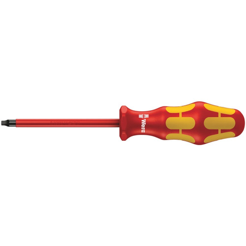 Wera 05004780001 168 I VDE Insulated Screwdriver For Square Socket Head Screws, # 1 X 80 Mm