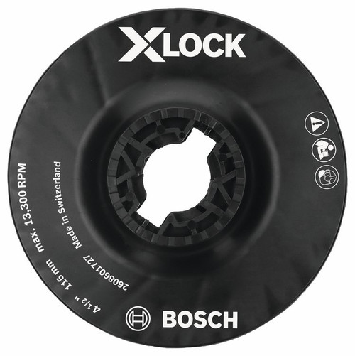 Bosch MGX0450 4-1/2 In. X-LOCK Backing Pad With X-LOCK Clip - Medium Hardness