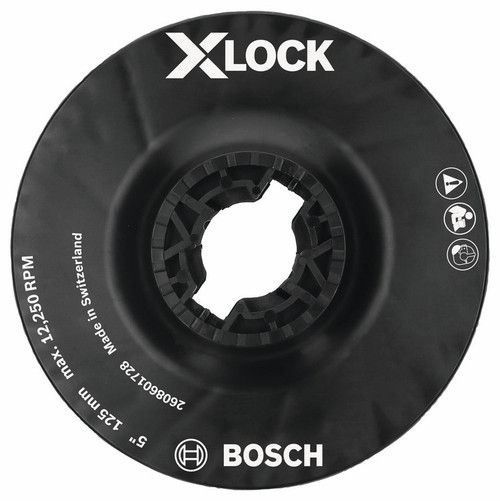 Bosch MGX0500 5 In. X-LOCK Backing Pad With X-LOCK Clip - Medium Hardness