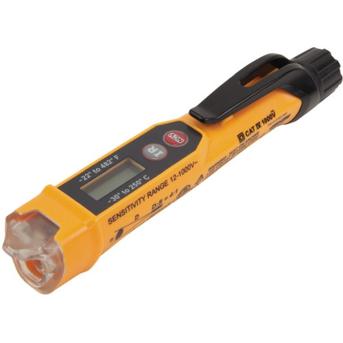 Klein NCVT-4IR Non-Contact Voltage Tester Pen, 12-1000V, With Infrared Thermometer