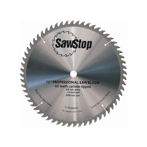 SawStop CB104184 60-Tooth Combination Table Saw Blade
