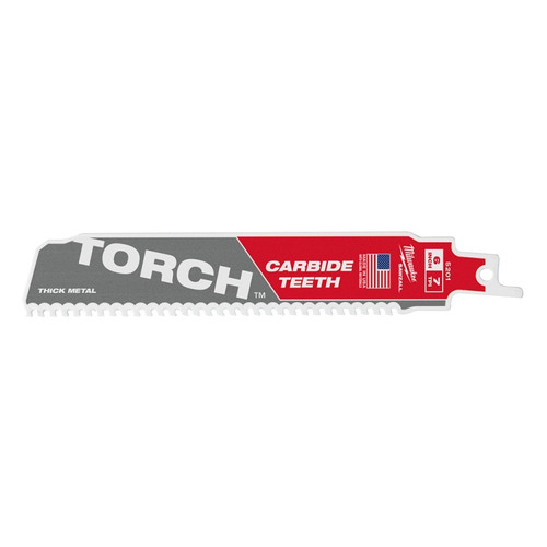 Milwaukee 48-00-5201 6 In. 7 TPI THE TORCH Carbide Teeth SAWZALL Blade