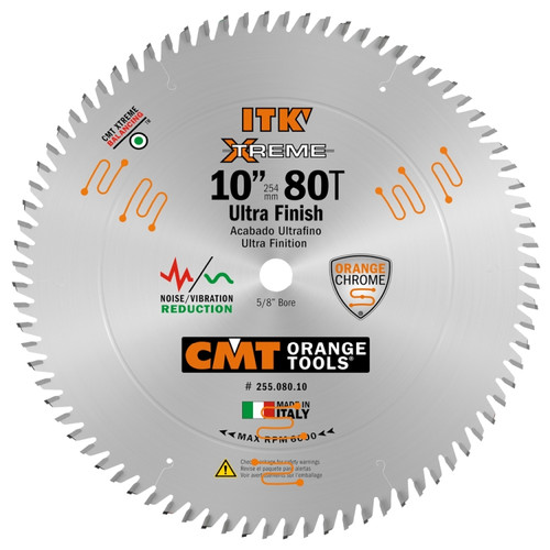 CMT 255.080.10 ITK 10 In. X 80T Ultra Finish Blade