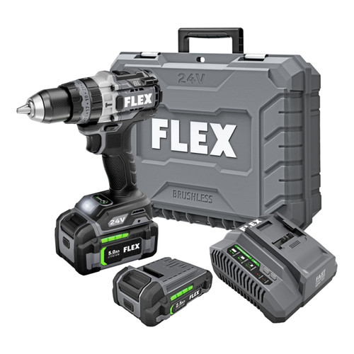 Flex FX1271T-2B 1/2" 2-Speed Hammer Drill With Turbo Mode Kit