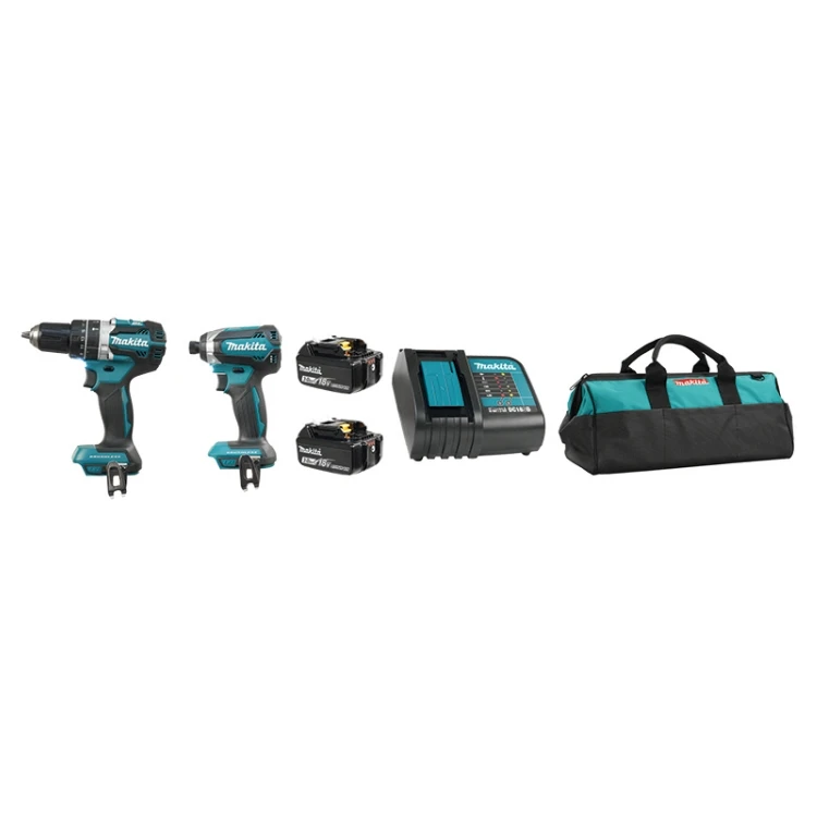 Makita DLX5041TX1 18V LXT 5-Piece Combo Kit – 5.0Ah Batteries, 5 Tools (Hammer Drill, Impact, Grinder, Saw, Recip)