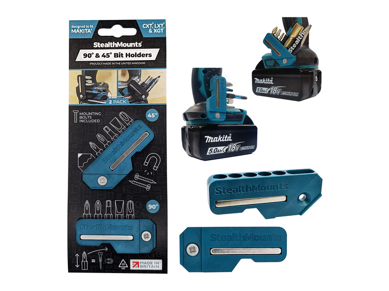 StealthMounts BH-MK-4590-BLU 45/90 Bit Holder for Makita (2