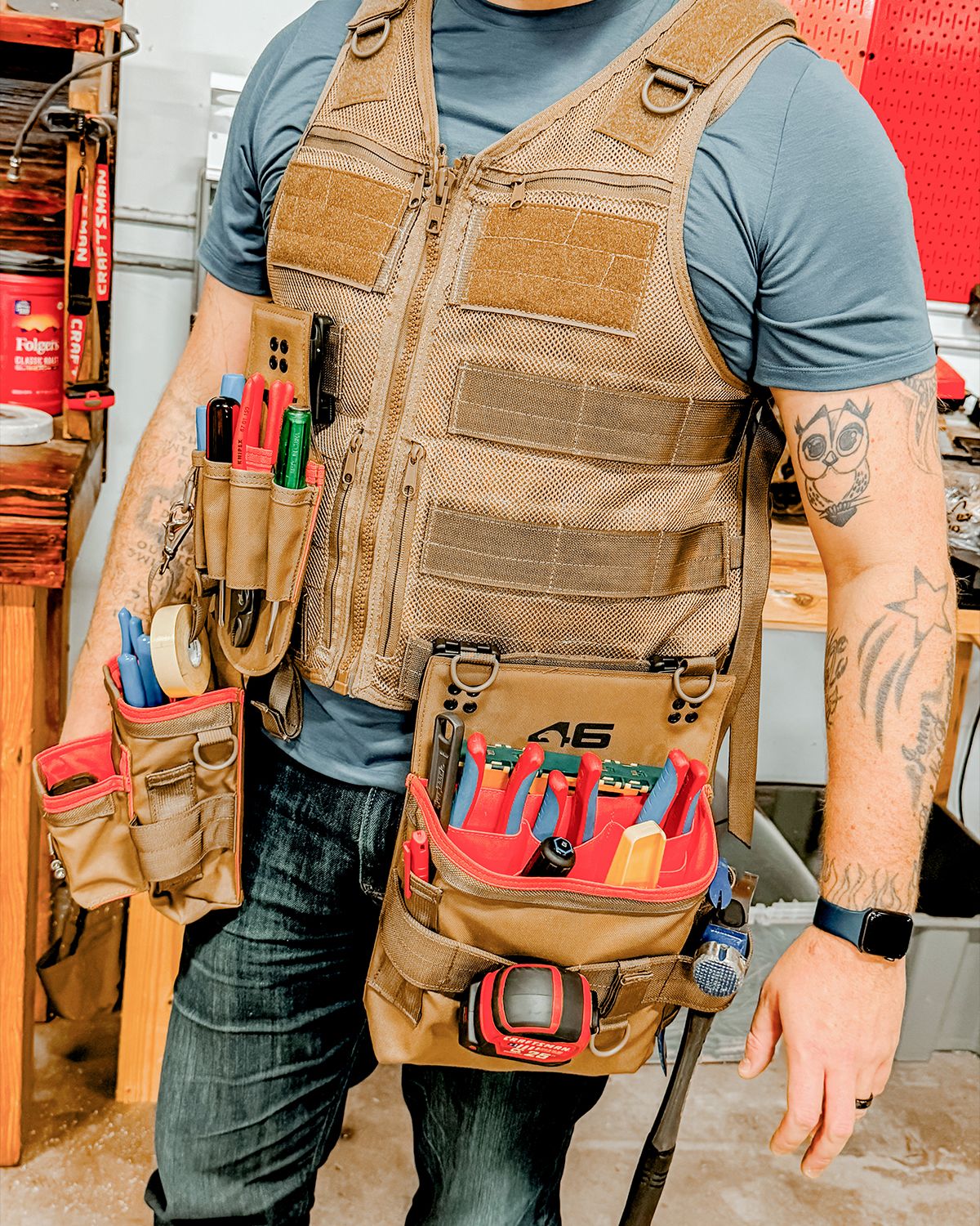 Atlas 46 Main Tool Attachment Pouch ROTATE/QUICK RELEASE Coyote