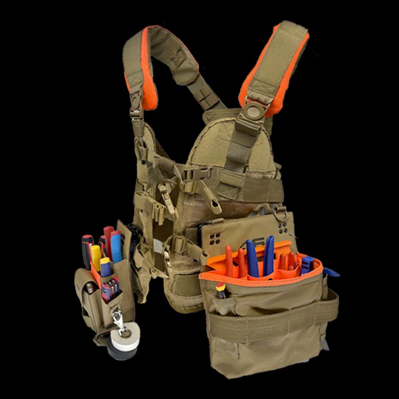 Atlas 46 Stratos Open Core Tool Vest V2 Black/Orange - TEGS Tools