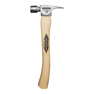 Stiletto-TI12SC 12 oz Titanium Smooth Face Hammer with 18 in. Curved  Hickory Handle 