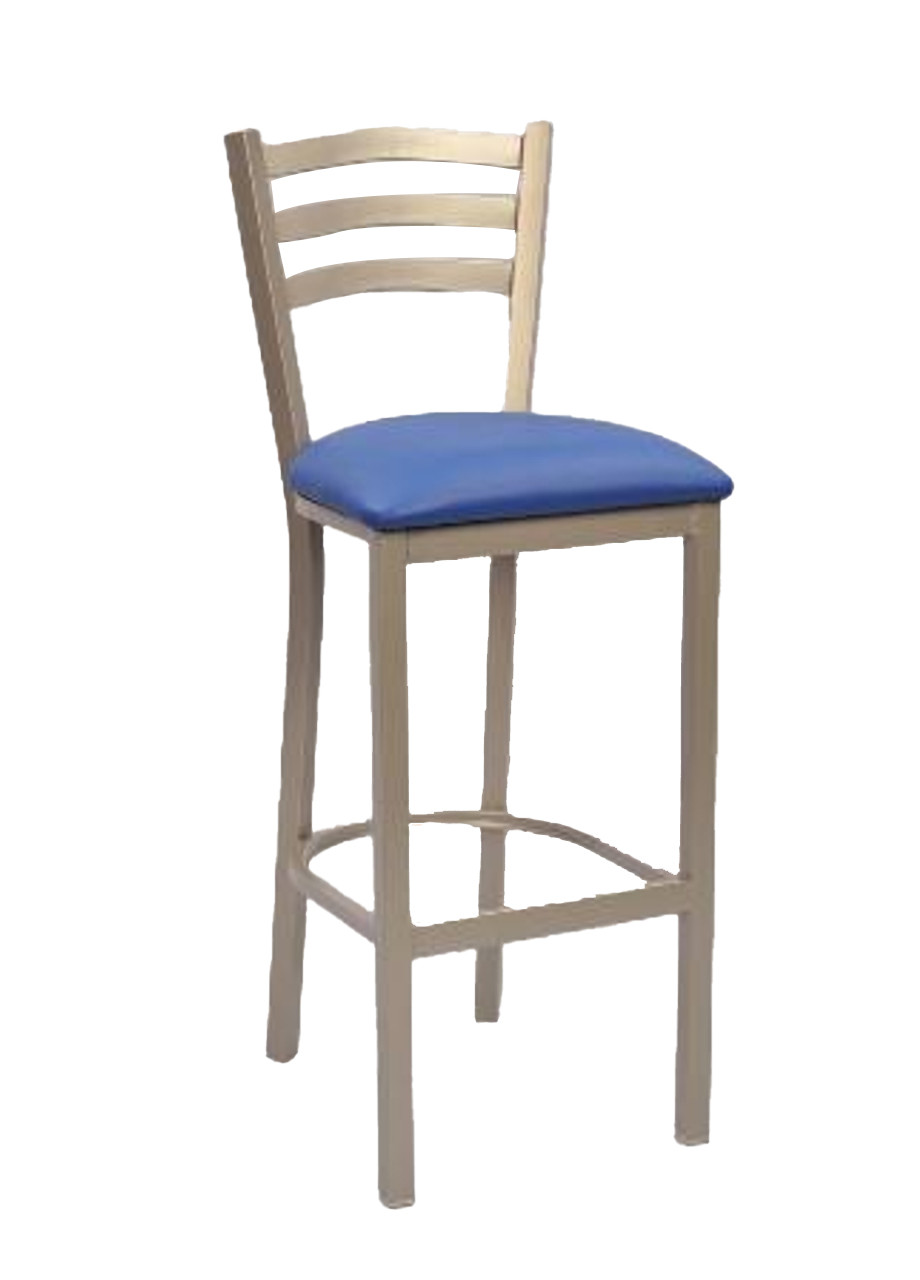 Metal Ladder Back Chair | Metal Stool with Cushion