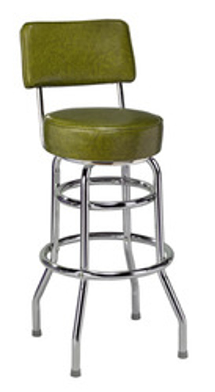 Double ring bar 2025 stool with back