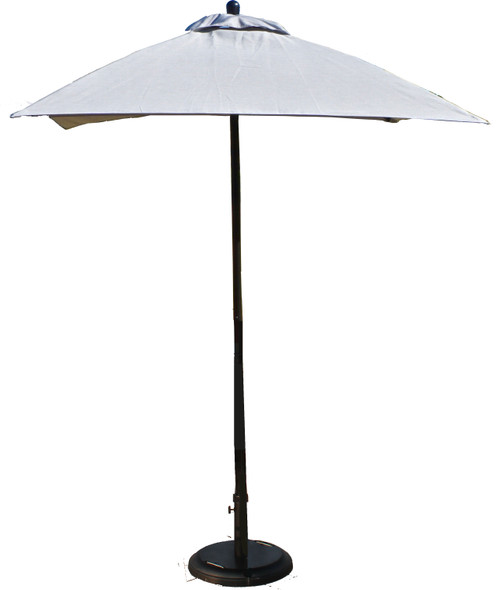 Promenade 6' Square Market Umbrella Two Piece Threaded Aluminum Black Pole. Manual Lift And Locking Pin Promenade 6' Square Market Umbrella Two Piece Threaded Aluminum Black Pole. Manual Lift And Locking Pin