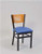 Slot Back Bar Stool matching chair with upholstered seat. 