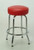  Our Retro Single Ring Bar Stool 1 features a chrome finish, and a round seat with 360 degree swivel. Pictured in red vinyl. 
Options: 
- Fabric, vinyl color selection available for custom upholstery
- Available seat sizes: 14" or 16" 