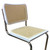  Seats and Stools custom Breuer Chair shown as side chair, with natural cane seat and white frame.  