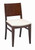 Bosworth Chair with white upholstered seat (front view). 