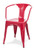  Galvanized Steel Straight Arm Chair in red | Seats and Stools 