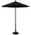 Promenade 7' Octagon Market Umbrella Two Piece Threaded Aluminum Black Pole. Manual Lift And Locking Pin