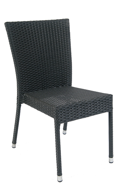 Black Outdoor Wicker Chair | Synthetic Wicker Chair