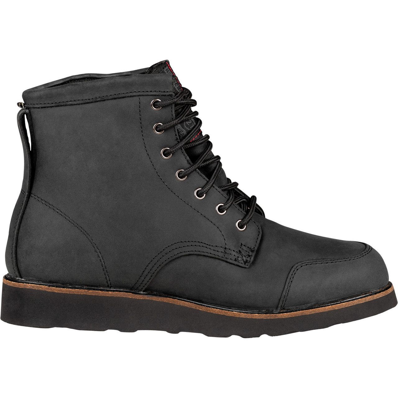 OFF PISTE LEATHER ブラック ROCKROOSTER Kensington Black 7 inch Zip-sided Steel Toe