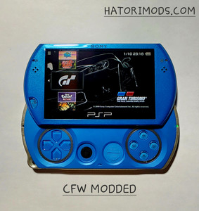 Front PSPgo Vibrant Blue Modded CFW ARK4 128gb 3k+ Front PSPgo Vibrant Blue Modded CFW ARK4 128gb 3k+