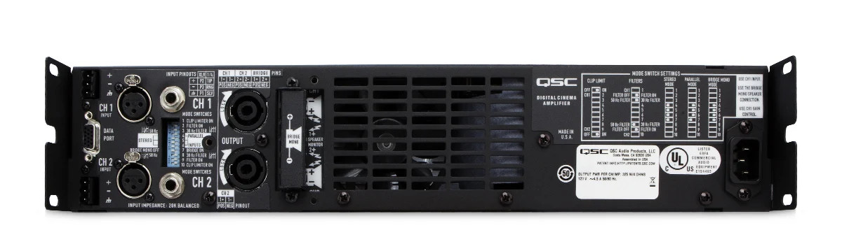QSC DCA3422 Digital Cinema Power Amplifier – 3400W, Class H