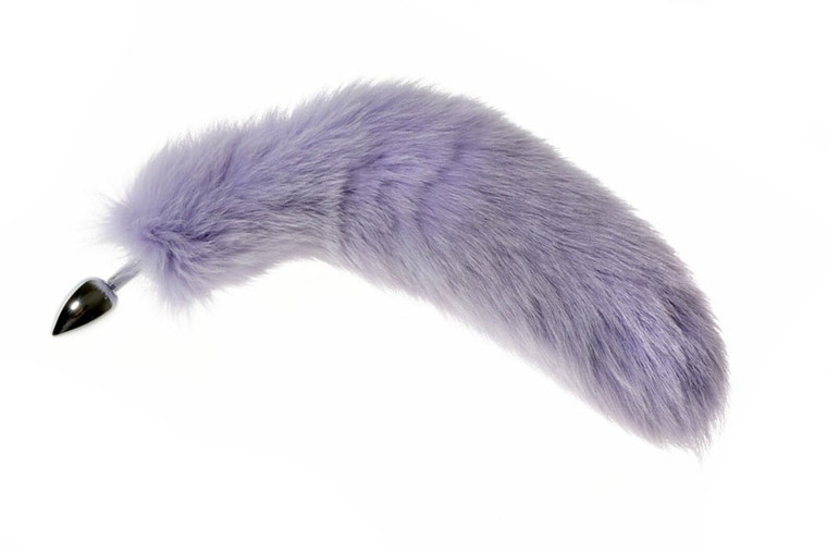 White Fox Tail - Dyed Lavender