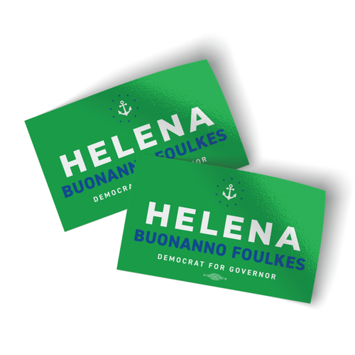 Helena Buonanno Foulkes - Green (5" x 3" Vinyl Sticker -- Pack of Two!)