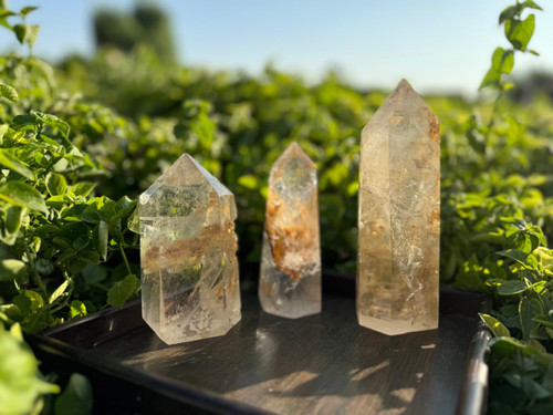 Golden Radiance Hematoid Quartz Tower