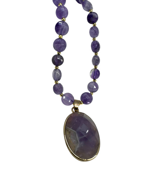Royal Amethyst Pendant Necklace