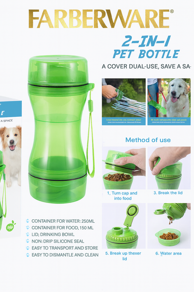 2 IN 1 WATER & FOOD BOTTLE