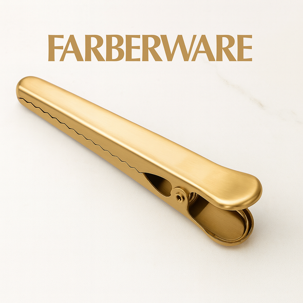 TREAT / FOOD BAG SEALING CLIP - GOLD (4.50")