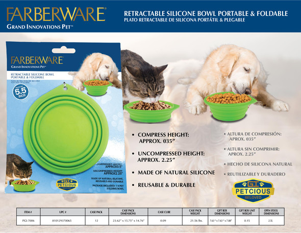 FARBERWARE RETRACTABLE SILICONE BOWL