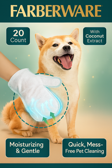 PET WIPES GLOVE 20 COUNTS COCONUT