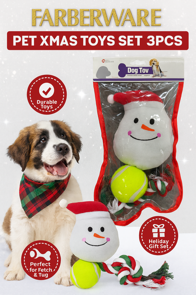 PET XMAS TOYS SET 3PCS