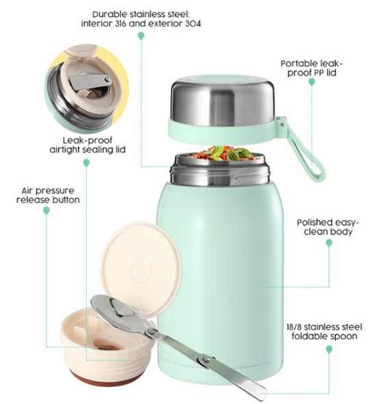 5 PCS: BOTTLE / BOX WITH BOWL & SPOON SET 24 OZ (700 ML)