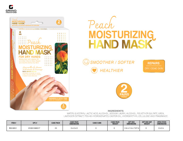 HAND MASK-2 PAIRS PEACH