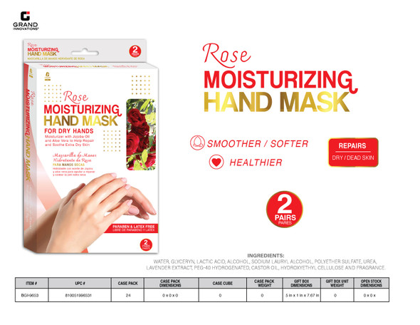 HAND MASK-2 PAIRS  ROSE