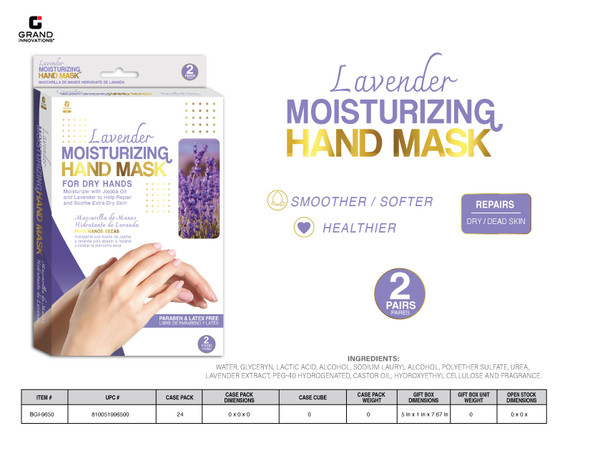 HAND MASK-2 PAIRS  LAVENDER
