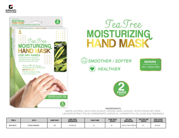 HAND MASK-2 PAIRS  TEA TREE