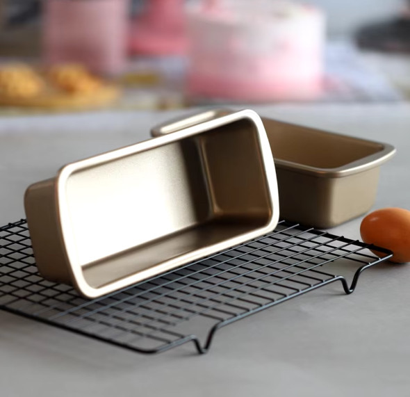 LOAF PAN SIZE: 24.2X14X7.6 CM CARBON STEEL NONSTICK COATING COLOR: GOLD