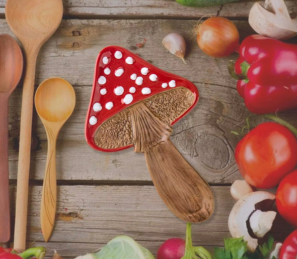 MUSHROOM SPOON RESTER - 8"