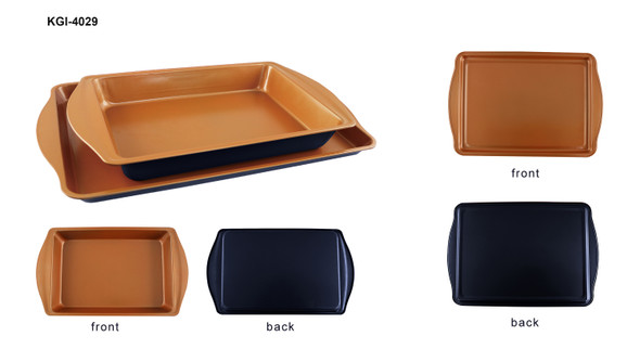 2 PCS COPPER BAKING SET - NAVY BLUE